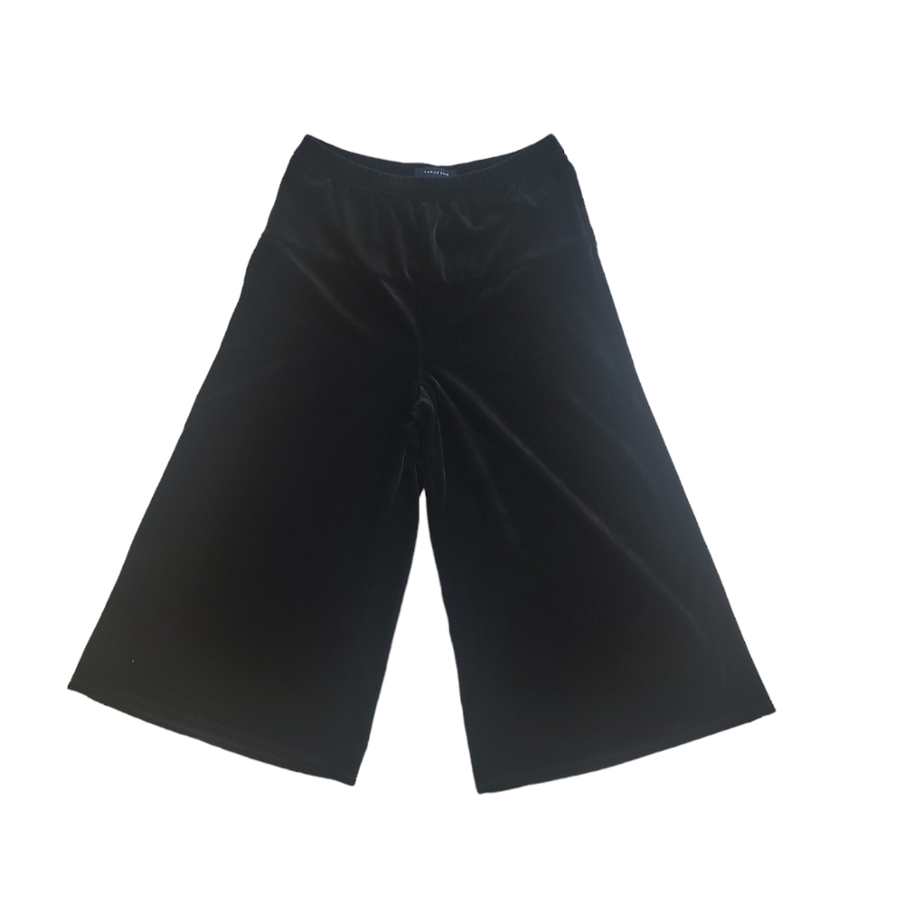 Land's End Womens Palozza Cropped Capri Elastic Waist Velvet Pants‎ Size 16